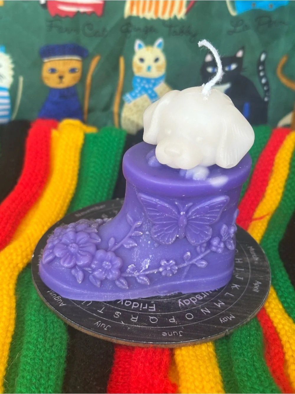 Puppy in a Boot Candle